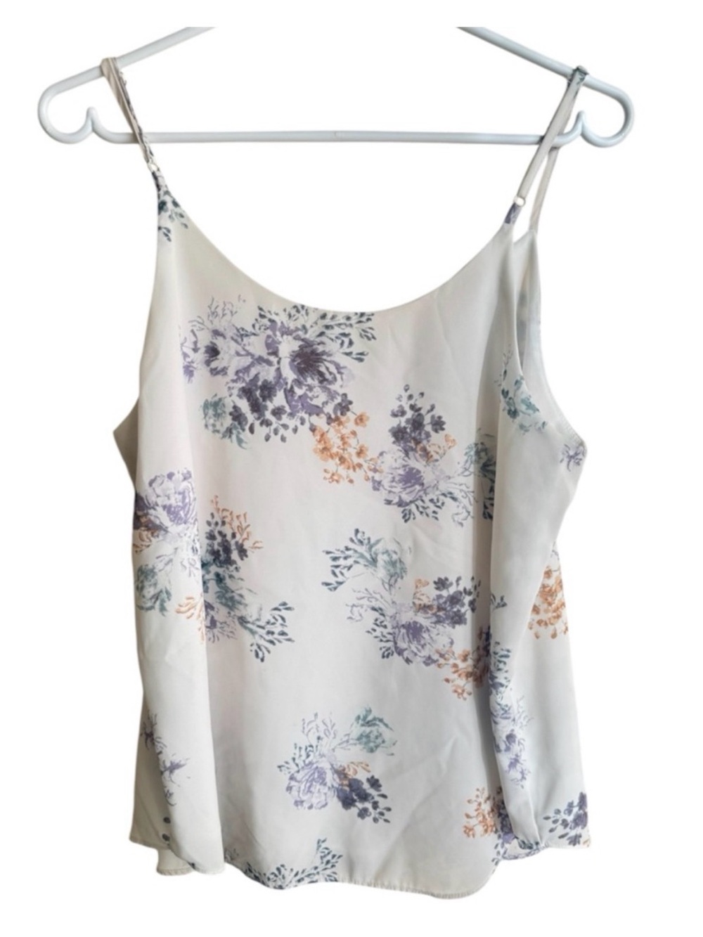 Kismet Floral Print Spaghetti Strap Cami Top - White
